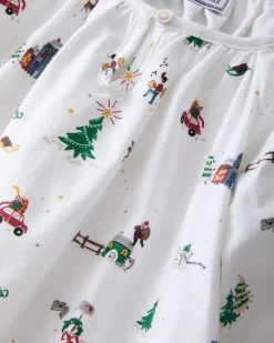 Girl's Twill Delphine Nightgown in Holiday Town