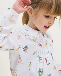 Girl's Twill Lola Nightgown in 12 Days of Christmas