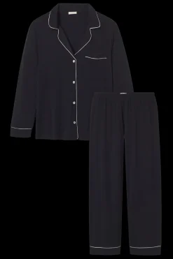 Gisele Long PJ Set in Black/Sorbet