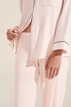 Gisele Long PJ Set in Sorbet/Black