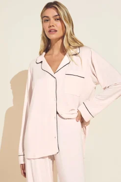 Gisele Long PJ Set in Sorbet/Black