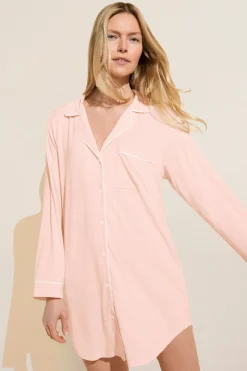 Gisele Sleepshirt in Petal Pink/Ivory