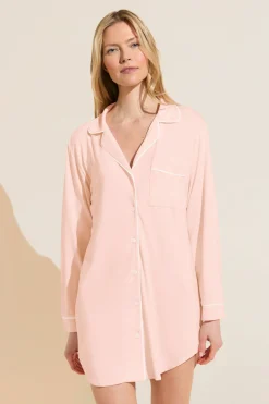 Gisele Sleepshirt in Petal Pink/Ivory