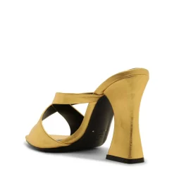 Glenda Leather Sandal in Gold
