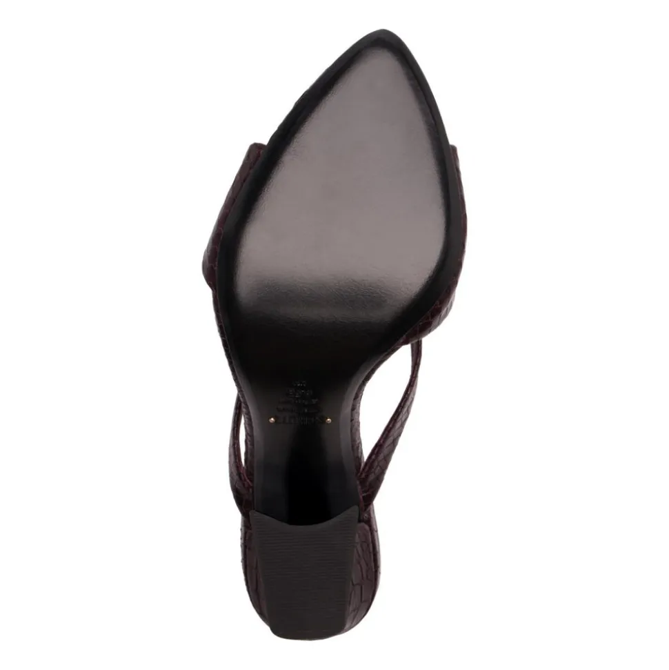 Glenda Leather Sandal in Dark Plum