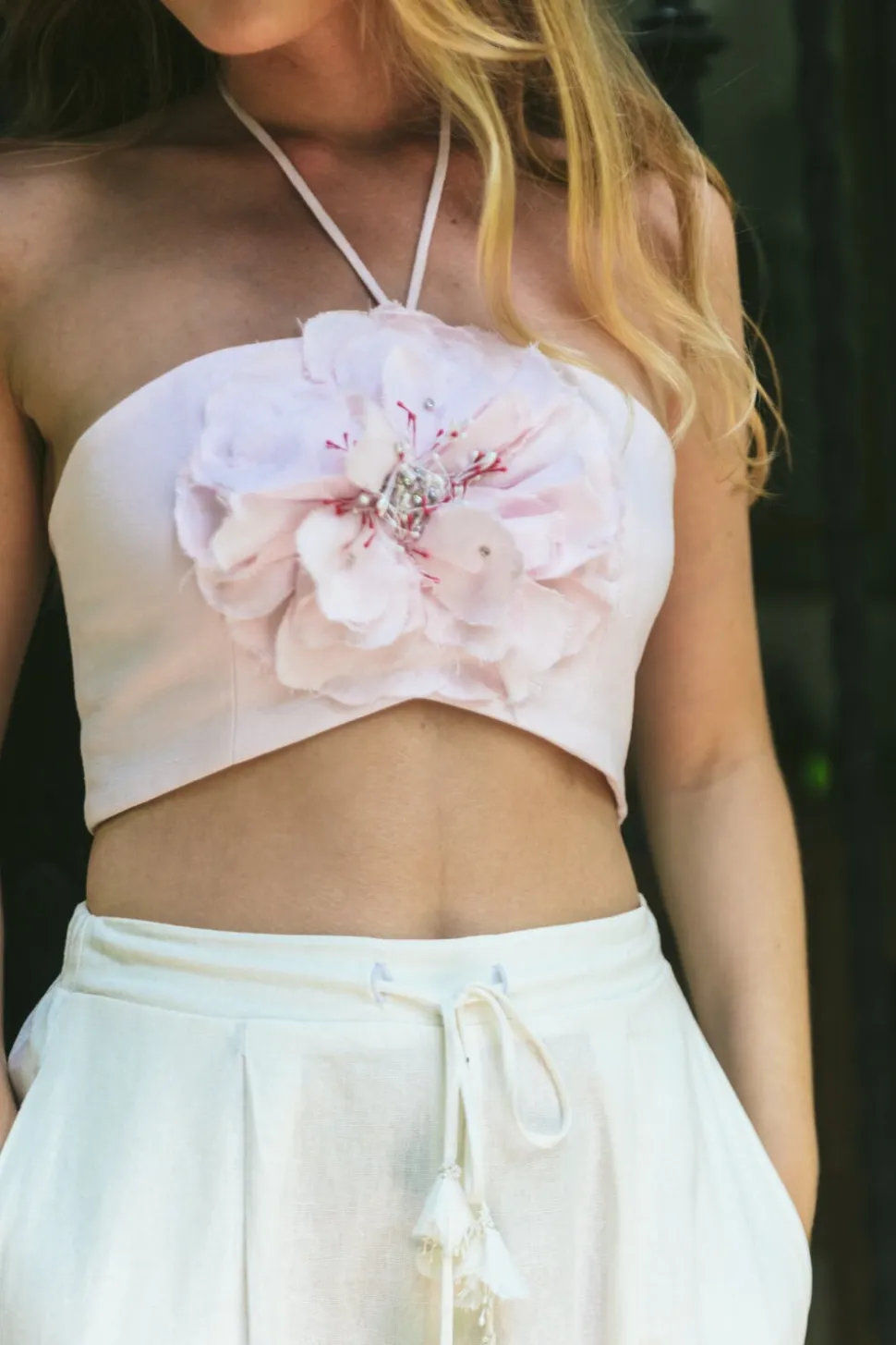 Gol Crop Top in Pink