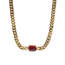 Gold Chunky Gem Choker