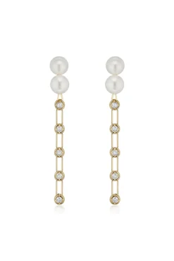 Gold Crystal Strass Earrings
