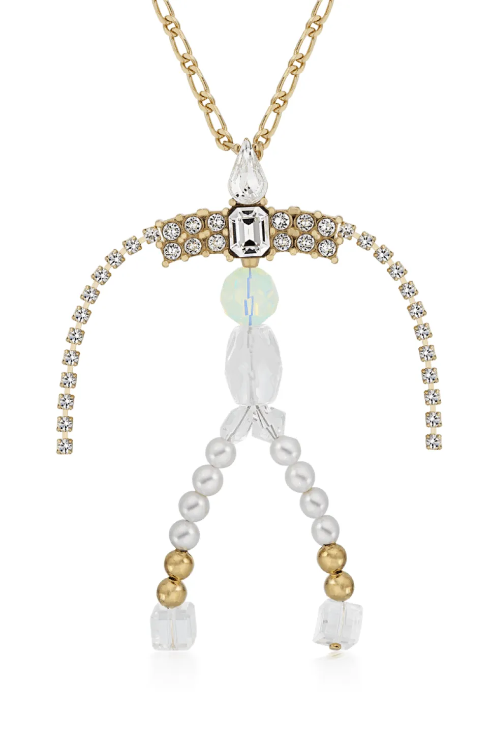 Gold Figure Pendant with Chain