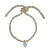 Gold Lurex Bracelet with Mini Heart