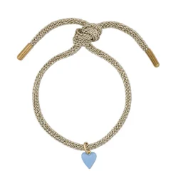 Gold Lurex Bracelet with Mini Heart
