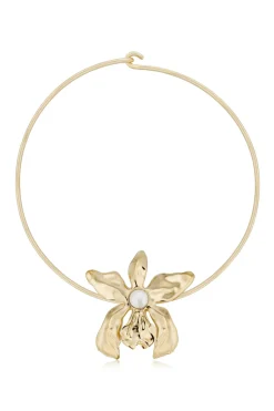Gold Orchid Choker