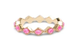 Gold Pave Diamond Gem Ring