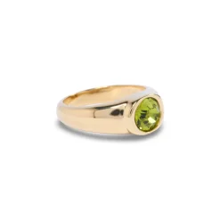 Gold Small Round Stone Ring