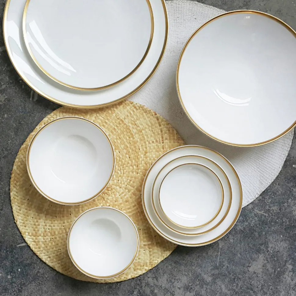 Golden Edge Plate, Set of 2