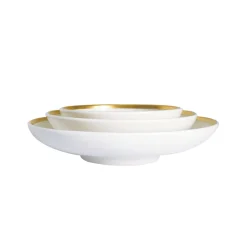Golden Edge Set of 3, Canapé Dishes