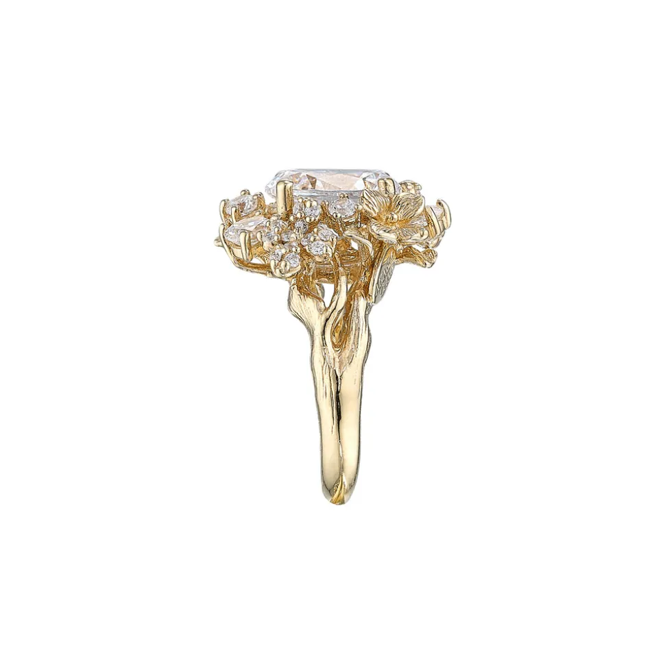 Golden Posy Diamond Ring