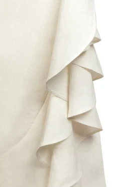 Golestan Ruffle Skirt in Off-White