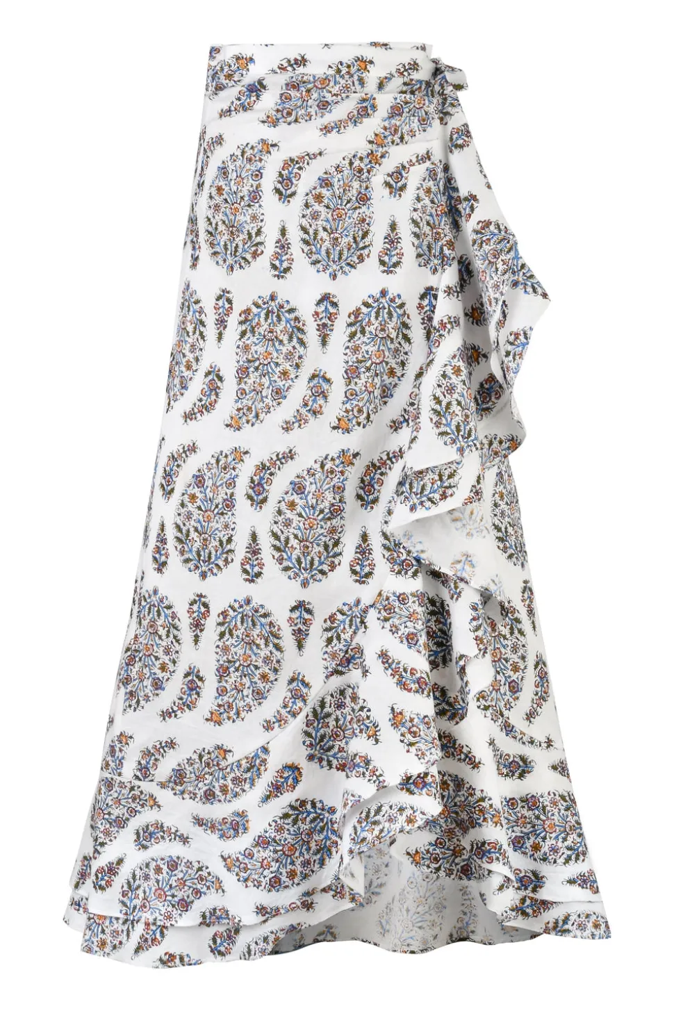 Golestan Ruffle Skirt in Paisley