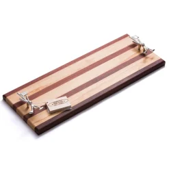 Golf Club and Flag Double Handle Serving Board