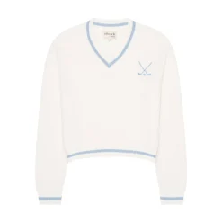 Golf Club Varsity Sweater in Light Blue