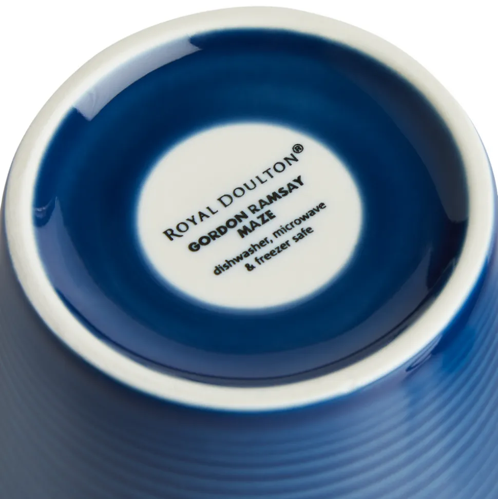 Gordon Ramsay Maze Mug 400ml 13.5floz Denim, Set of 4
