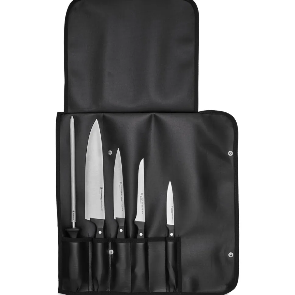 Gourmet Chef's Starter Set with Knife Roll, Set of 6