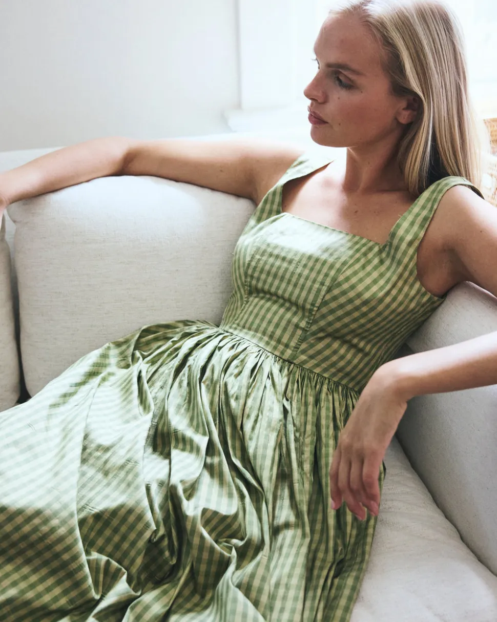 Grace Dress in Green Gingham