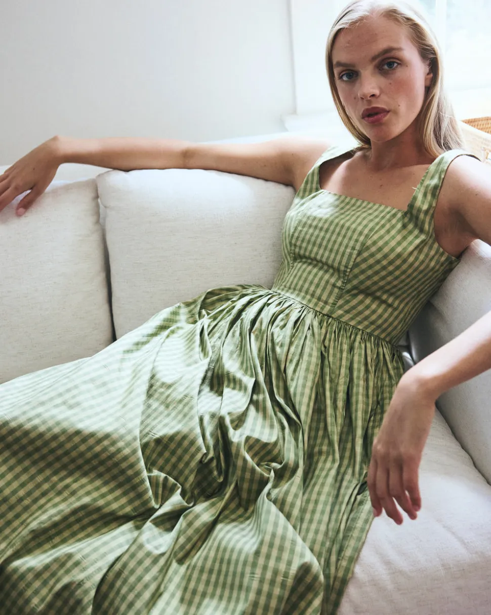 Grace Dress in Green Gingham