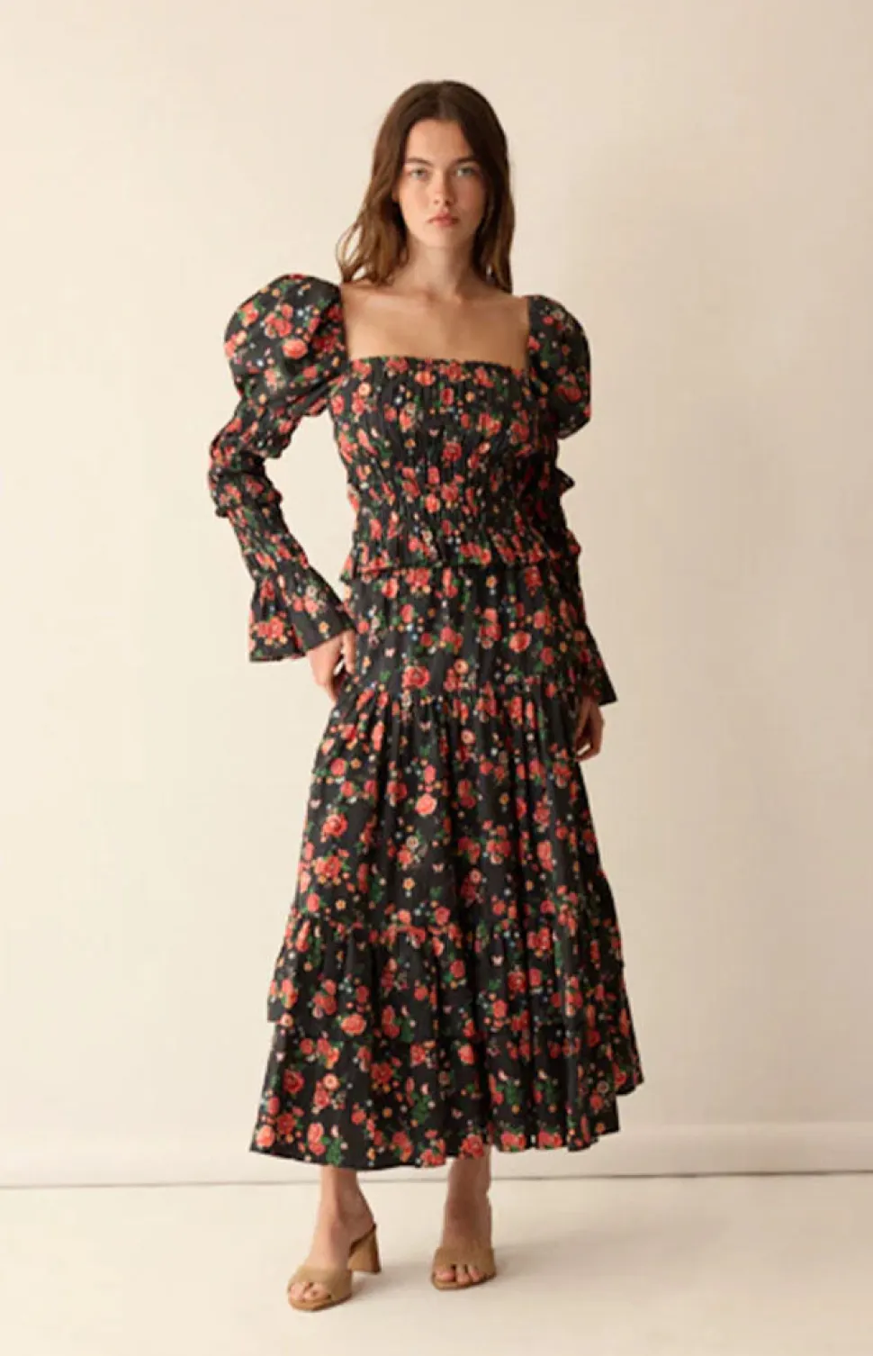 Gracie Top in Midnight Garden