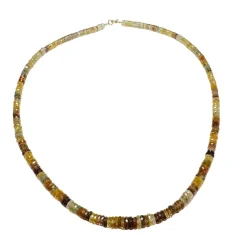 Graduated Natural Zircon Heishi Candy Necklace