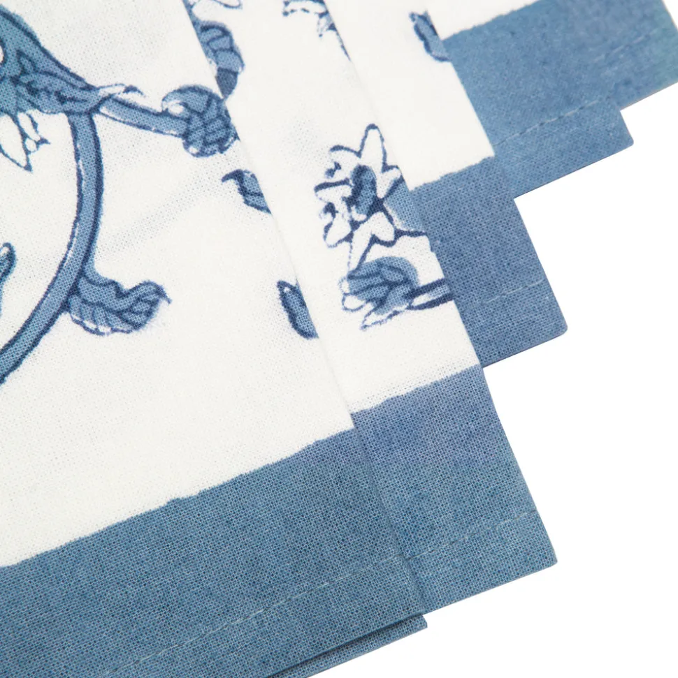 Granada Cornflower Tea Towels in Blue, Set of 3