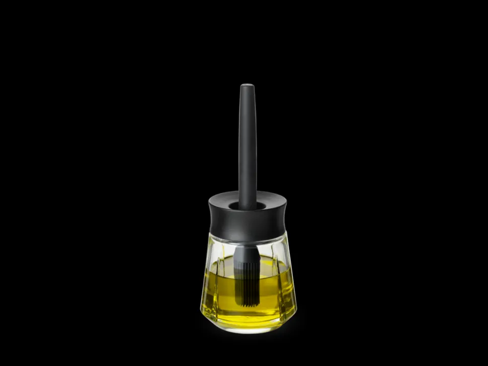 Grand Cru Marinade Glass With Brush in Black