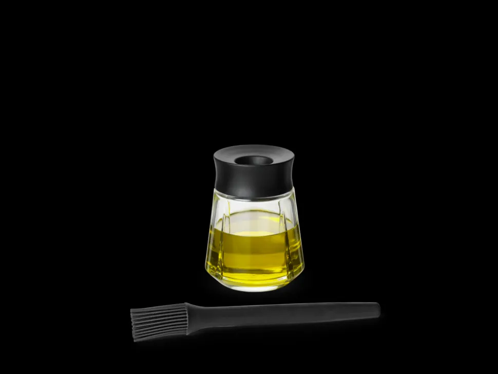 Grand Cru Marinade Glass With Brush in Black