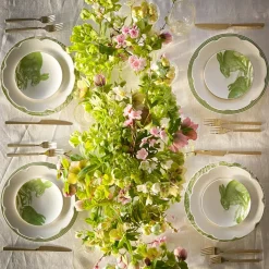 Green Bunnies Canape Plates