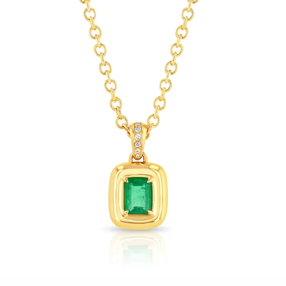 Green Emerald Luna Necklace