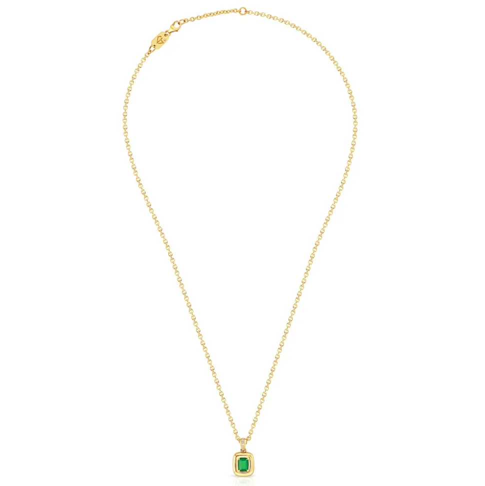 Green Emerald Luna Necklace