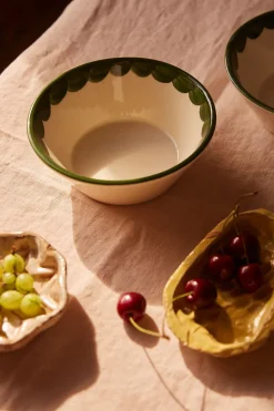Green Scallop Bowl