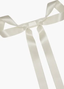 Gretta Bow Barrette in Cream