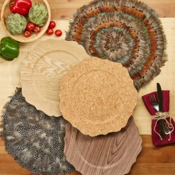 Guinea Feather Placemats, Set of 6