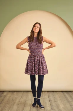 Gweneth Dress in Autumn Fleur Fig