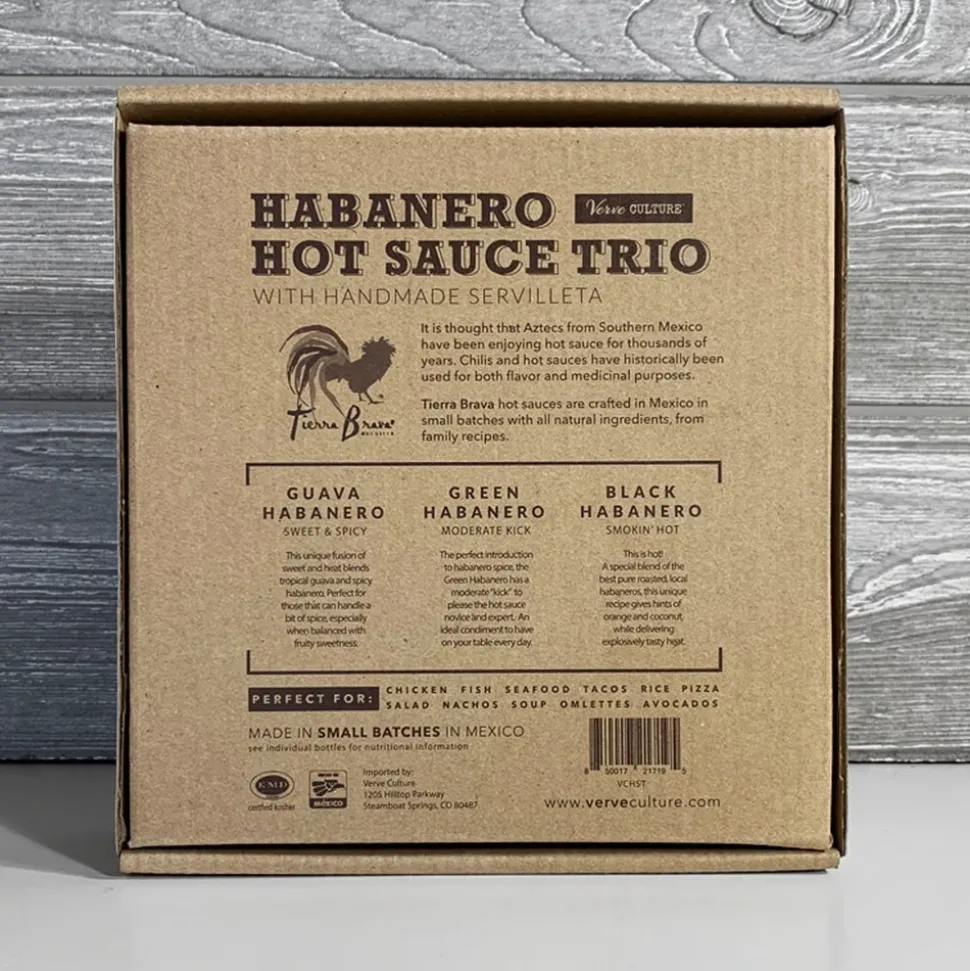 Habanero Hot Sauce Trio & Servilleta