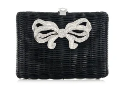 Hailey Wicker Basket Bow Clutch
