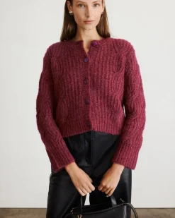 Hale Cardigan in Raisin