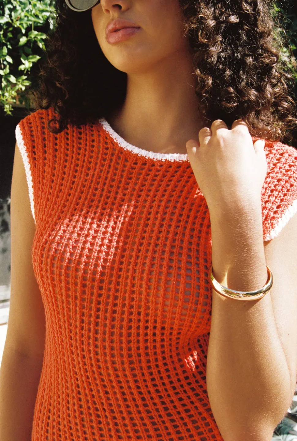 Halse Knit Reversible Maxi in Tangerine Tango