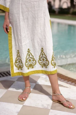 Hampton Caftan Green Paisley