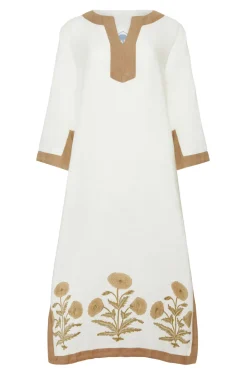 Hampton Caftan Khaki Flower