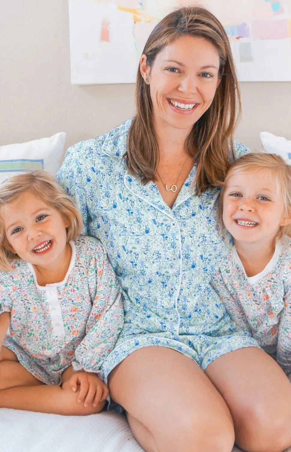 Hamptons Women's Button Front Short Pajama Set