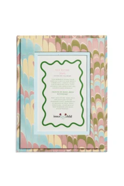 Hand-Marbled Picture Frame 4x6 in Lilac Blues