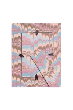 Hand-Marbled Picture Frame 4x6 in Lilac Blues